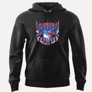 Black NY Rangers Graphic Hoodie